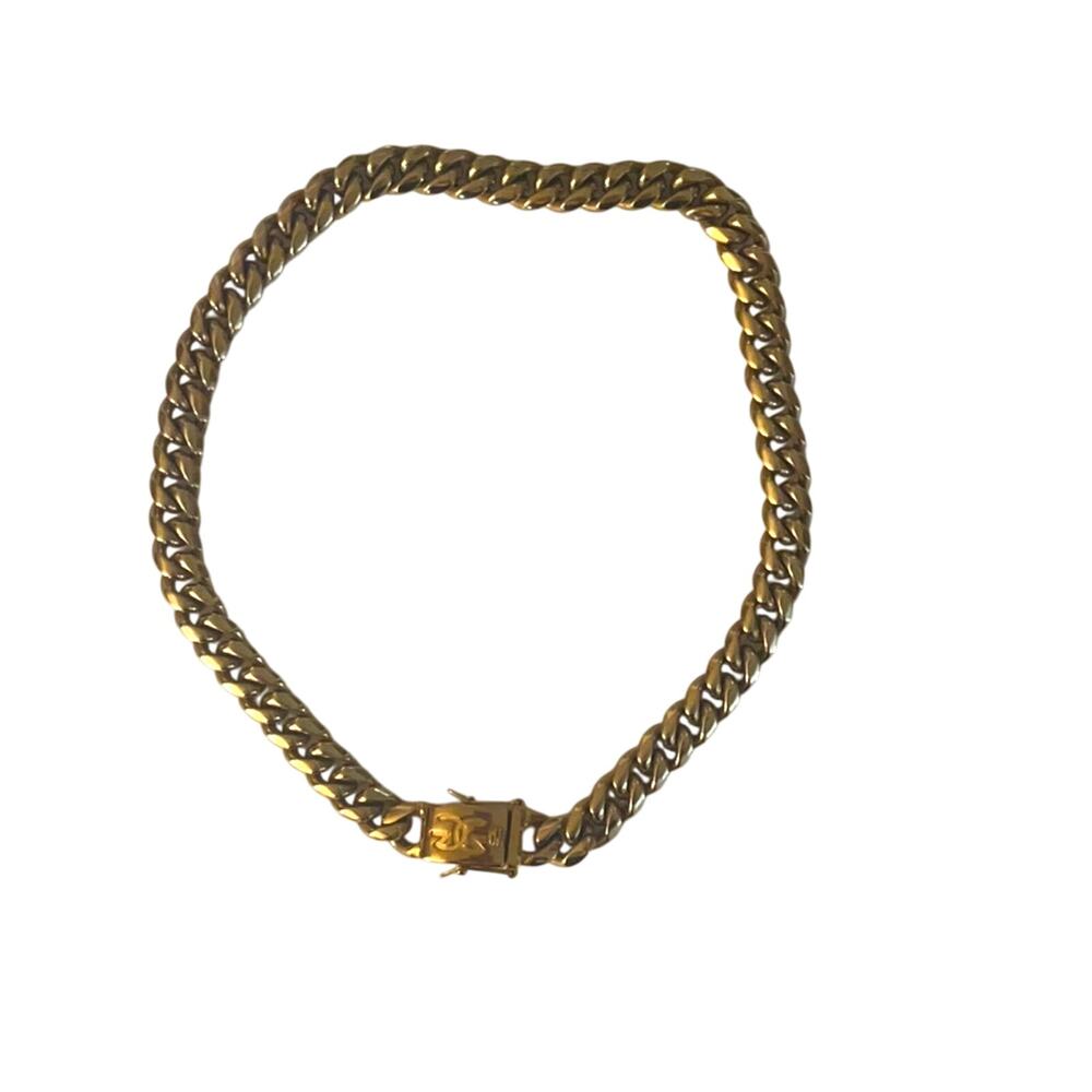 The Gold Gods 18K gold plated Cuban link necklace 18" Urban Jewelry